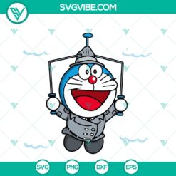 Doraemon Flying With Bamboo Copter SVG Download, Japanese Cartoon SVG Files PNG