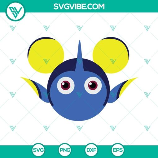 dory mickey ears svg png dxf eps cut files 3 mockup