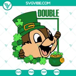 double trouble svg chip and dale st patricks day svg png dxf eps files for cricut 4 mockup