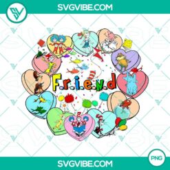 Dr Seuss Characters Heart Circle PNG Images, Dr Seuss Friends PNG File, Dr Seuss Day PNG Images