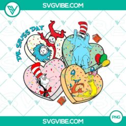 Dr Seuss Day Heart PNG File, Love To Read PNG Image, Read Across America PNG Download