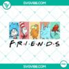 Dr. Seuss characters reading together in celebration of Dr. Seuss Day, available for download as PNG files.