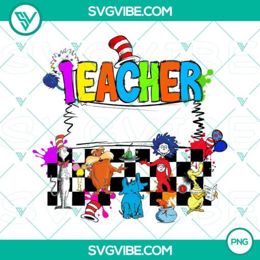 dr seuss teacher custom name png the cat in hat png read across america day png mockup