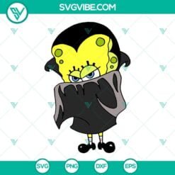 Cartoons, Halloween, SVG Files, Dracula Spongebob SVG File PNG DXF EPS Cut 2