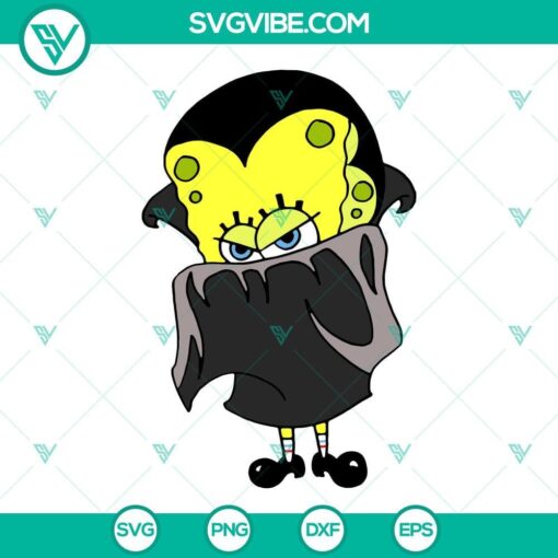 dracula spongebob svg png dxf eps cut files 4 mockup