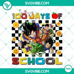 School, PNG Files, Dragon Ball 100 Days Of School PNG Download Designs For 8