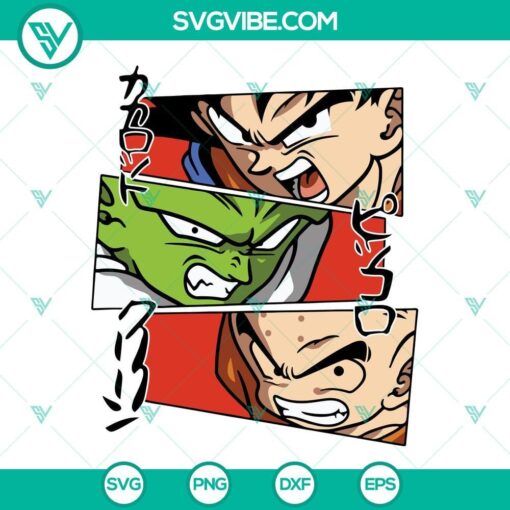 dragon ball z svg goku svg krillin svg piccolo dragon ball svg png dxf eps cricut 7 mockup