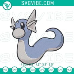 Anime Embroidery Designs, Embroidery Designs, Dratini Embroidery Designs, 22