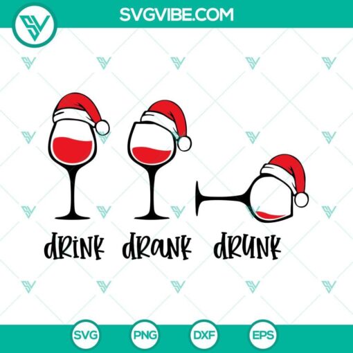 drink drank drunk svg christmas wine svg png dxf eps cut files 9 mockup