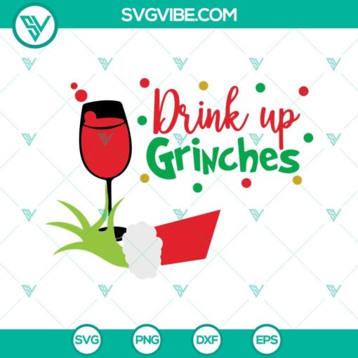 drink up grinches svg bundle grinch hand christmas wine svg png dxf eps cut files 10 mockup