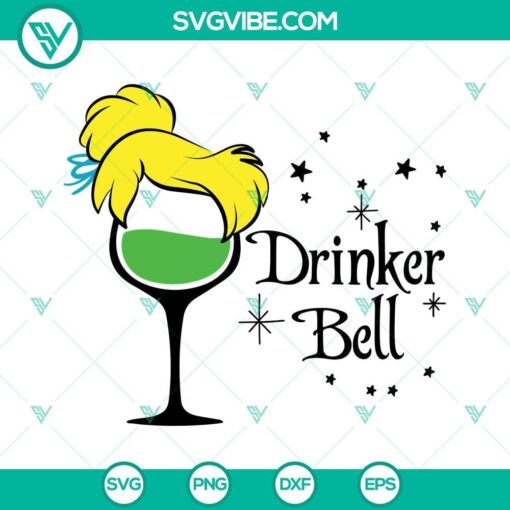 drinkerbell svg tinkerbell svg wine glass svg disney drinking svg 8 mockup