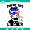 Abraham Lincoln drinking beer SVG files with unique designs for digital use.