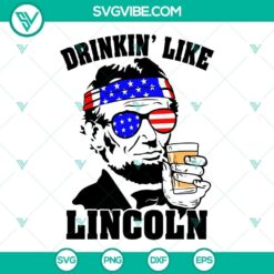Abraham Lincoln drinking beer SVG files with unique designs for digital use.