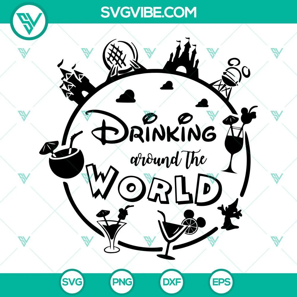 Disney, SVG Files, Drinking Around The World SVG Images, Drinks And Foods SVG 1