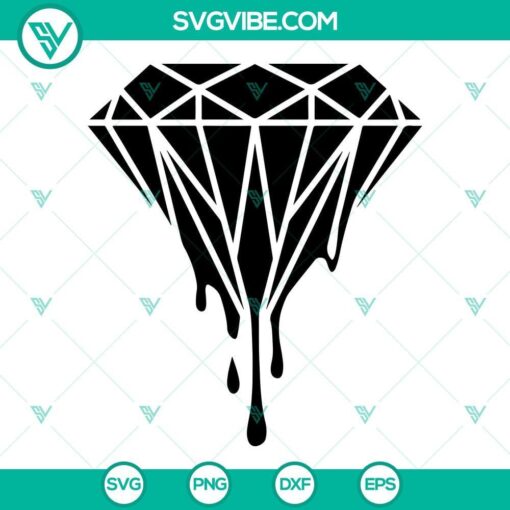 dripping diamond svg crystal svg diamond svg gemstone svg png dxf eps 8 mockup