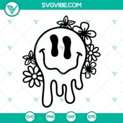 SVG Files, Trending, Pink Smiley Face Daisy SVG Files, Star Lightning Bolt Eyes 3