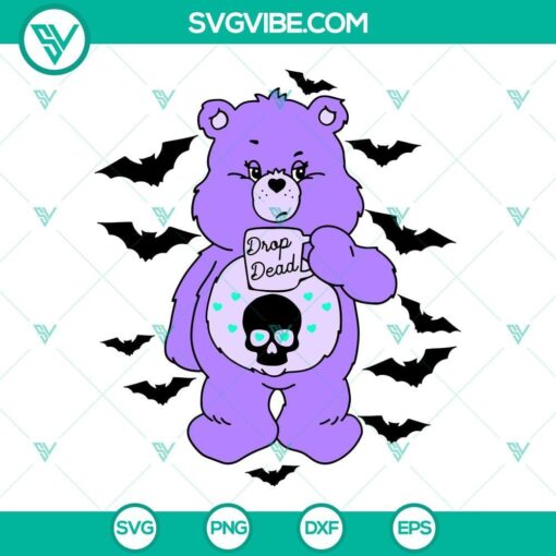 drop dead care bear svg png dxf eps cut files for cricut silhouette 1 mockup