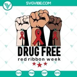 Awareness, Cancer, SVG Files, Drug Free SVG Image, Red Ribbon Week SVG Image, 2