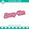 Dump Him Barbie embroidery designs - humorous Barbie pattern with witty phrase, ideal for stitching projects.