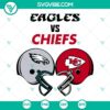 Eagles vs Chiefs football helmet SVG images for Super Bowl LVII 2023, suitable for sports-themed digital projects.