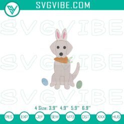 Easter Embroidery Designs, Embroidery Designs, Easter Bunny Dog Carrot 2