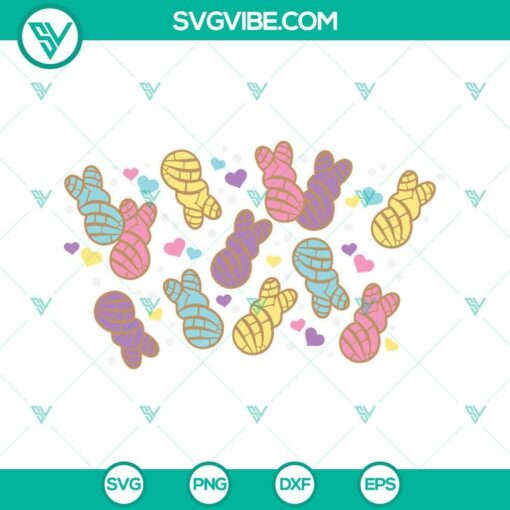 easter bunny pan dulce concha starbucks cup svg full wrap bunny conchas cafecito y chisme for starbucks cup svg 2 mockup