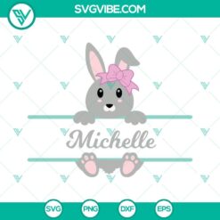 Easter, SVG Files, Easter Bunny Split Monogram SVG Download PNG DXF EPS Files 20