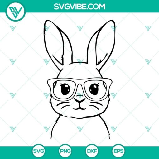 easter bunny with glasses svg bundle bunny with leopard glasses svg bunny with glasses svg 5 mockup