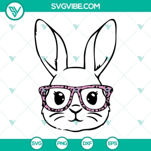 easter bunny with glasses svg bundle bunny with leopard glasses svg bunny with glasses svg 6 mockup