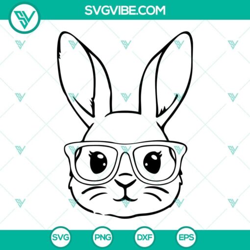 easter bunny with glasses svg bundle bunny with leopard glasses svg bunny with glasses svg 7 mockup