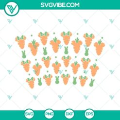 Easter-themed SVG images for Starbucks cup wraps featuring cute mouse ears and carrot designs for Easter Day festivities.