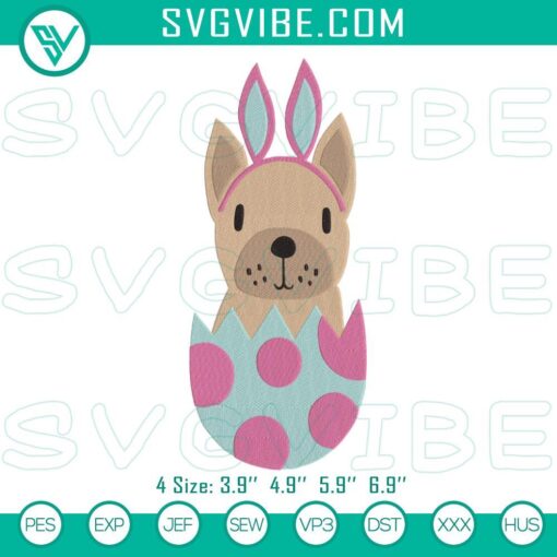 easter eggs bunny dog machine embroidery design file mockup