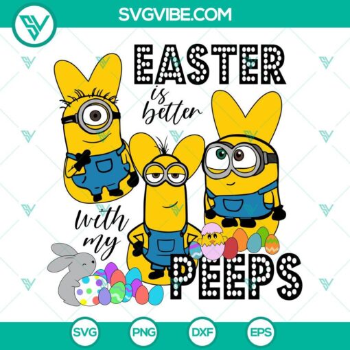 easter is better with my minions svg easter bunny svg easter eggs svg png dxf eps digital download 4 mockup