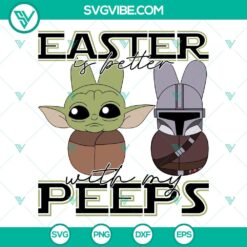 Easter Peeps Star Wars SVG download with Boba Fett and Baby, perfect for themed crafts and decorations.