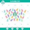 Easter Peeps candy Starbucks cup wrap SVG images for cute Easter designs, downloadable for 24oz cups.