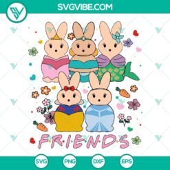 Disney, Easter, SVG Files, Easter Princess Peeps Friends SVG Download, Bunny 3