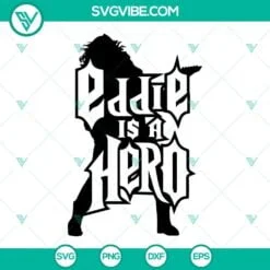 Movies, SVG Files, Eddie Munson Hero SVG Download PNG DXF EPS Cut Files For 3