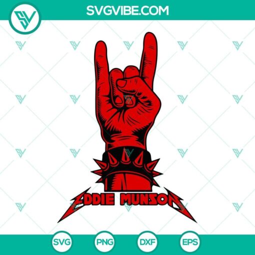 eddie munson svg eddie munson rock metallica svg png dxf eps 10 mockup