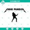 Stranger Things 4 Eddie Munson SVG design featuring Metallica inspired elements, ideal for fans and digital craft projects.