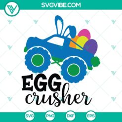 Easter, SVG Files, Egg Crusher SVG Files, Monster Truck With Eggs SVG Files, 5