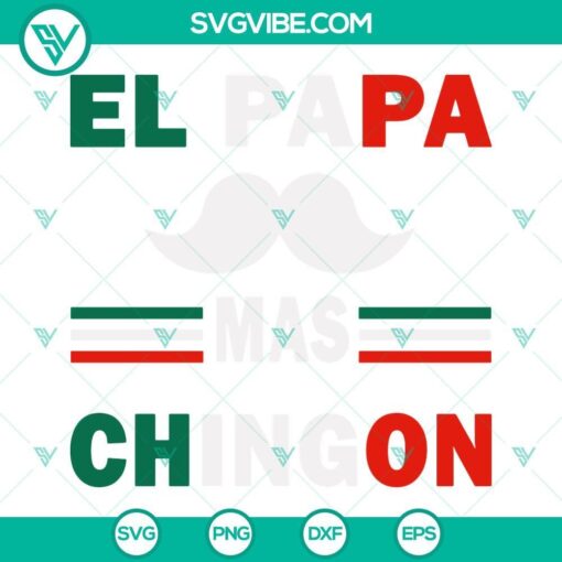 el papa mas chingon svg mexican dad svg spanish father s day svg mexican mustache svg 1 mockup