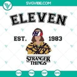 Movies, SVG Files, Eleven Est 1983 Stranger Things SVG Image PNG DXF EPS Cricut 4