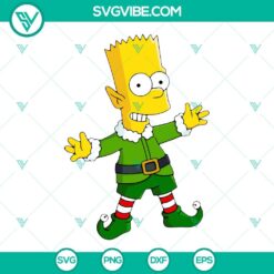 Cartoons, Christmas, SVG Files, Elf Bart Simpson Christmas SVG Image, The 2