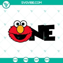 Elmo Birthday SVG File Bundle with 1st Birthday and Sesame Street designs, perfect for DIY projects and party decorations.