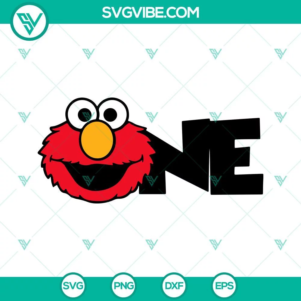 Birthday, SVG Files, Elmo Birthday SVG File Bundle, 1st Birthday SVG Files, 1