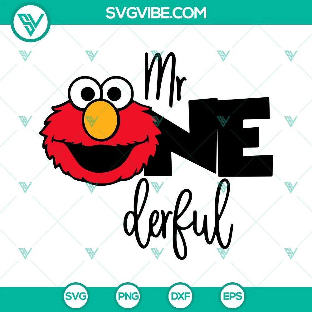 Birthday, SVG Files, Elmo Birthday SVG File Bundle, 1st Birthday SVG Files, 2