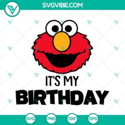 Elmo Birthday SVG File Bundle, 1st Birthday SVG Files, Sesame Street SVG File, 6