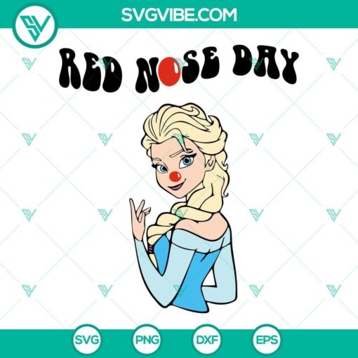 elsa red nose svg disney princess red nose day svg png dxf eps for cricut 7 mockup