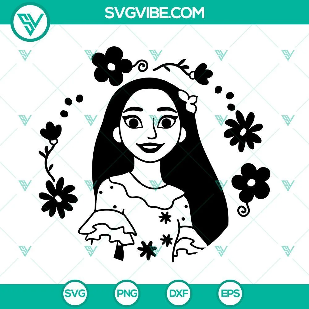 Disney, SVG Files, Encanto Isabela Madrigal SVG Images PNG DXF EPS Cricut 1