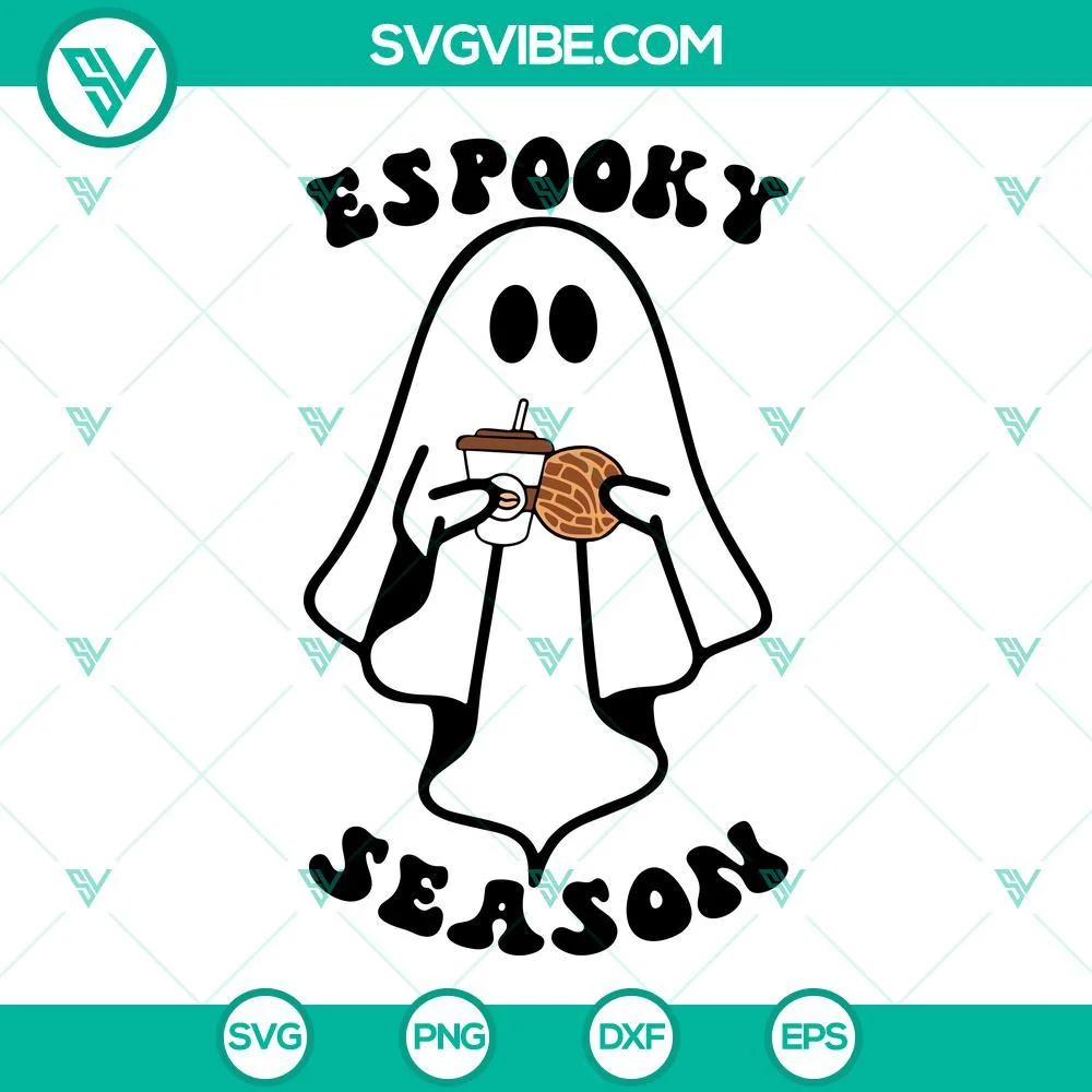 Halloween, SVG Files, Espooky Season SVG Download, Spooky Conchas SVG Image, 1